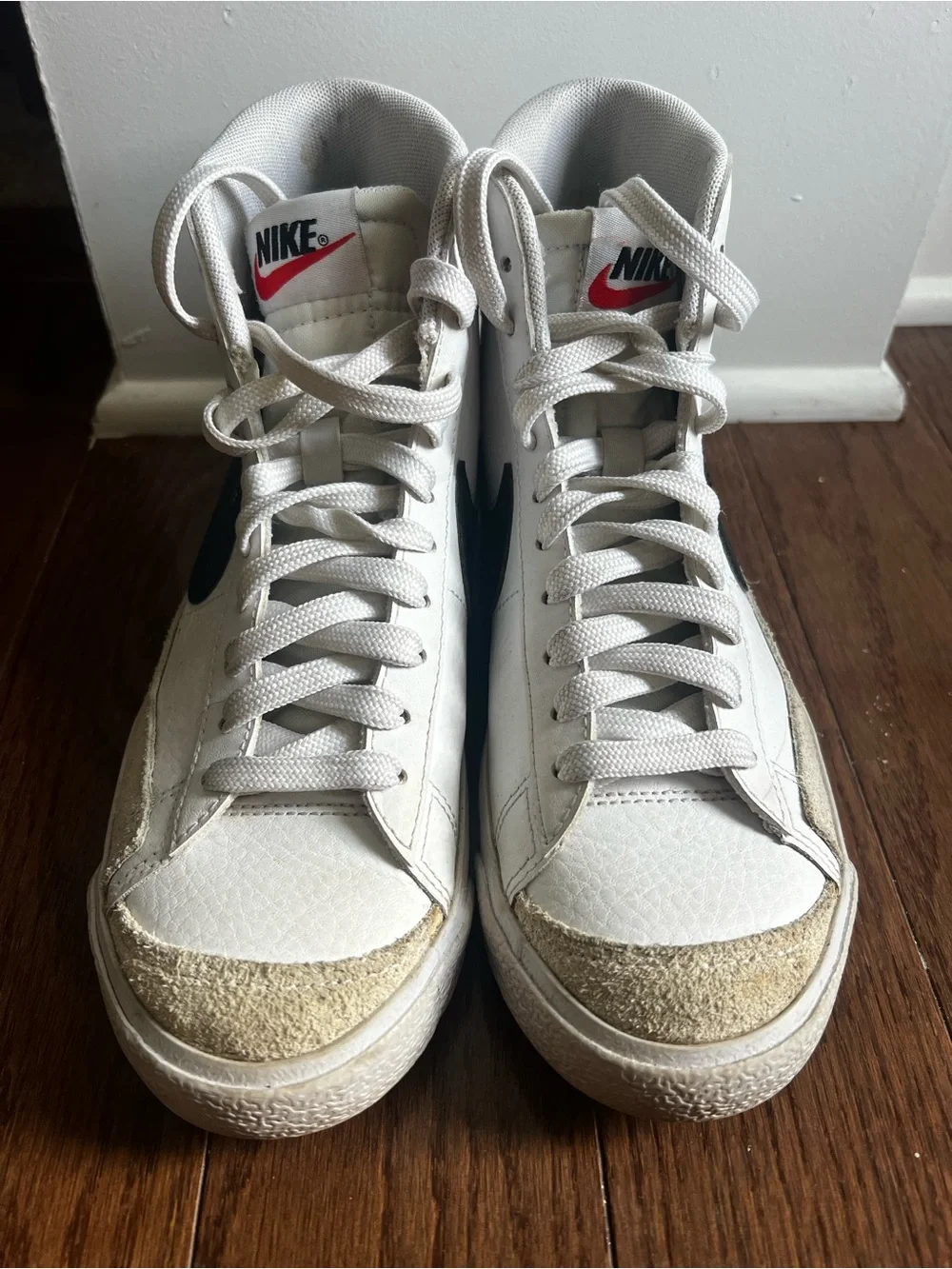 Nike Blazer Mid ’77 High Top Sneakers Kids 4Y White Black